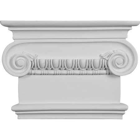 DWELLINGDESIGNS 7.5 x 8.5 x 2.5 in. Classic Ionic Large Onlay Capital Fits Pilasters Up to 5.25 x 1.13 in. DW284192